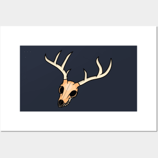 Cartoon Deer Skull Posters and Art